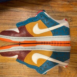 Nike Kids Red, Blue, and Orange Sneakers